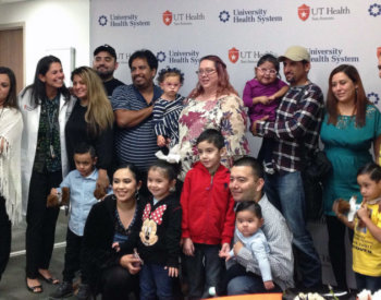 Dr. Cynthia Blanco with families