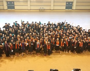graduates of the Schools of Health Professions and Nursing celebrate