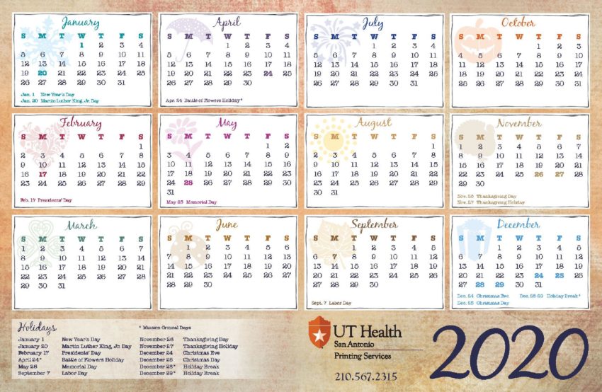 University calendar available UT Health San Antonio