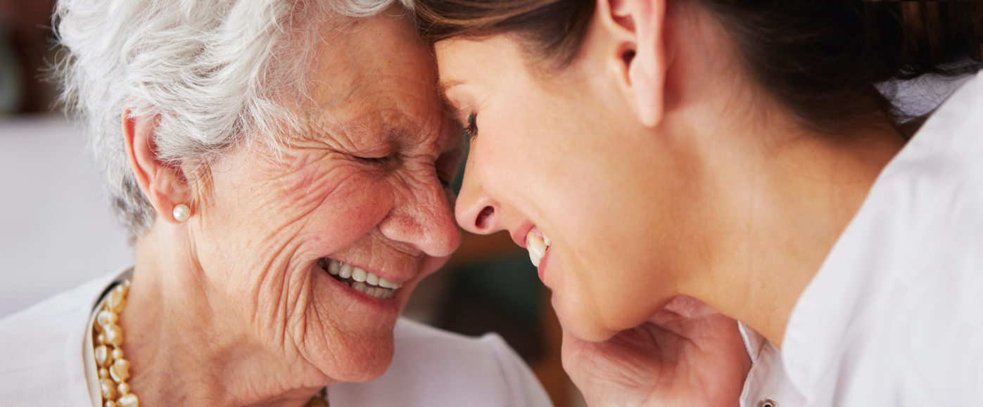 embracing caregiver