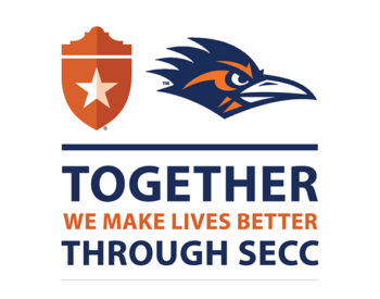 UT Health San Antonio and UTSA logos "Together we make lives better through SECC"