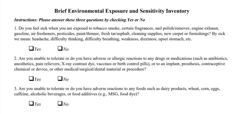 Qeesi Questionnaire.pdf Think you have chemical intolerance? Answer 3 questions - UT Health San ...
