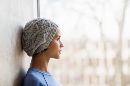 Cancer Patient with Cap Photo
