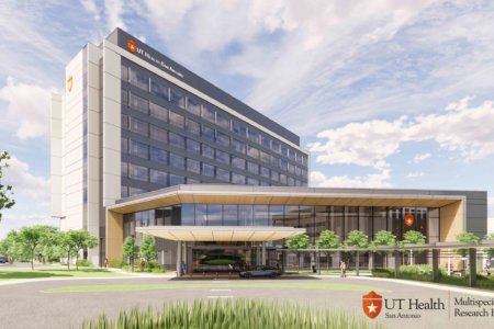 Rendering of the UT Health San Antonio Multispecialty and Research Hospital