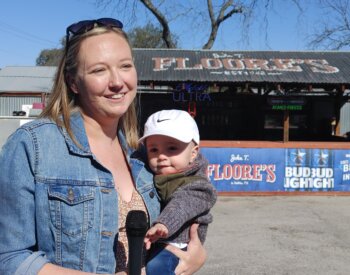Christi Jackson and her son, Carter, celebrate her family medicine residency in Sugar Land, Texas. 