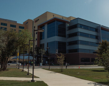 The building facade of the UT Health San Antonio Center for Brain Health